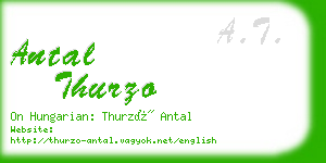 antal thurzo business card